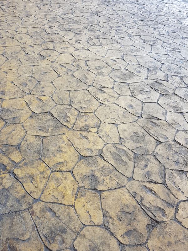 Patterned patio surface