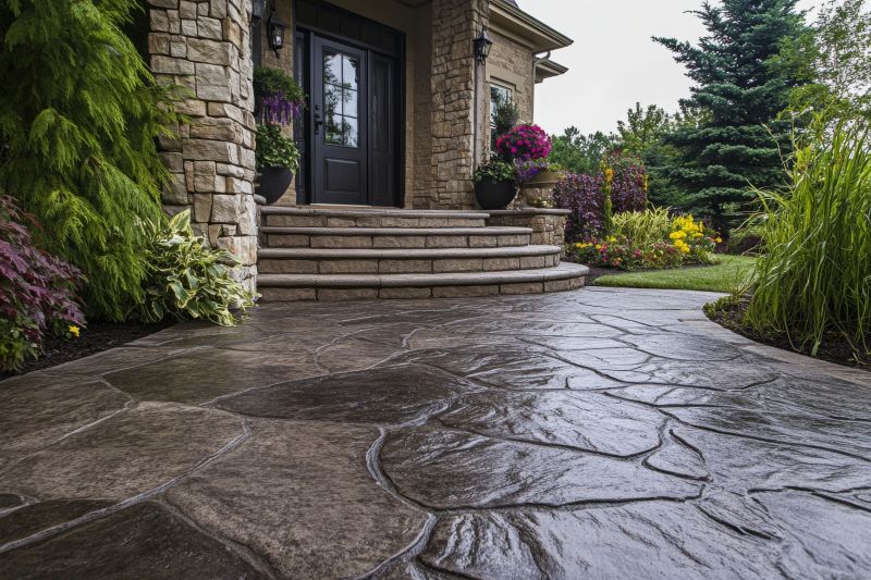 Decorative stamped walkway